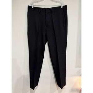 Kenneth Cole‎ Reaction Stretch Slim Fit Black Dress Pant Size 36x32